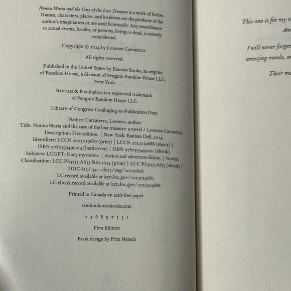 Nonna Maria and the Case of the Lost Treasure by Lorenzo Carcaterra (Hardcover) - Picture 5 of 5